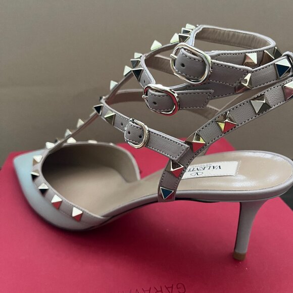 Valentino Garavani Rockstud Cage Kitten iHeels in Pastel / Mint Green size 39.5 - Picture 9 of 11